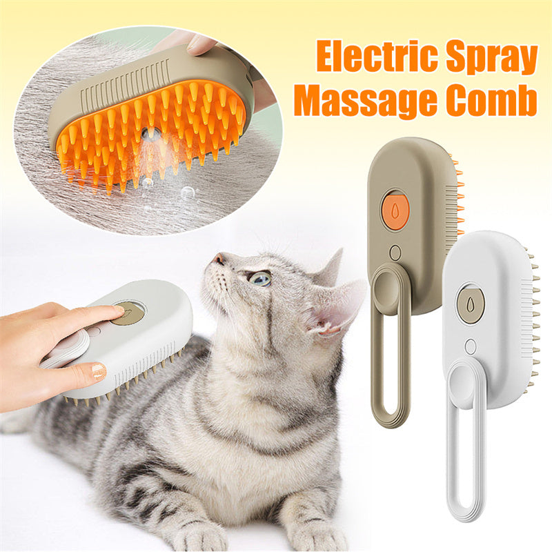 Pet Steam Brush 3 In 1 Electric Spray