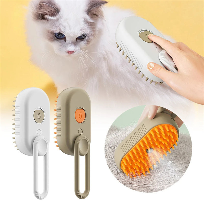 Pet Steam Brush 3 In 1 Electric Spray